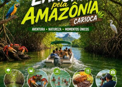 Lancha pela Amazona Carioca